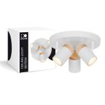 D'Lite Deckenleuchte Beitem Matt Weiß FSC Holz | Geeignet für 3x GU10