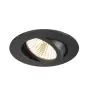 SLV New Tria 68 Spot Aluminium Schwarz Rund 11W 700lm 38D - 918-930 Dim To Warm | Ausschnitt 68mm -  Höchste Farbwiedergabe