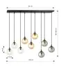 Emibig Pendelleuchte Cosmo Stahl Schwarz | Geeignet für 9x E14 - Max 10W