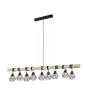 Eglo Pendelleuchte Townshend 5 Stahl Holz Schwarz | IP20 - Geeignet für 9x E27 