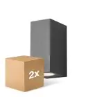 Mehrfachpackung 2x D'Lite Wandleuchte Vrebos Schwarz Up & Down | IP54 - Geeignet für 2x GU10